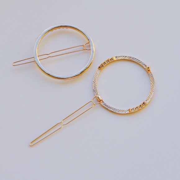 Chic Round Gold Hair Pin (One Piece) - Picture 4 of 5